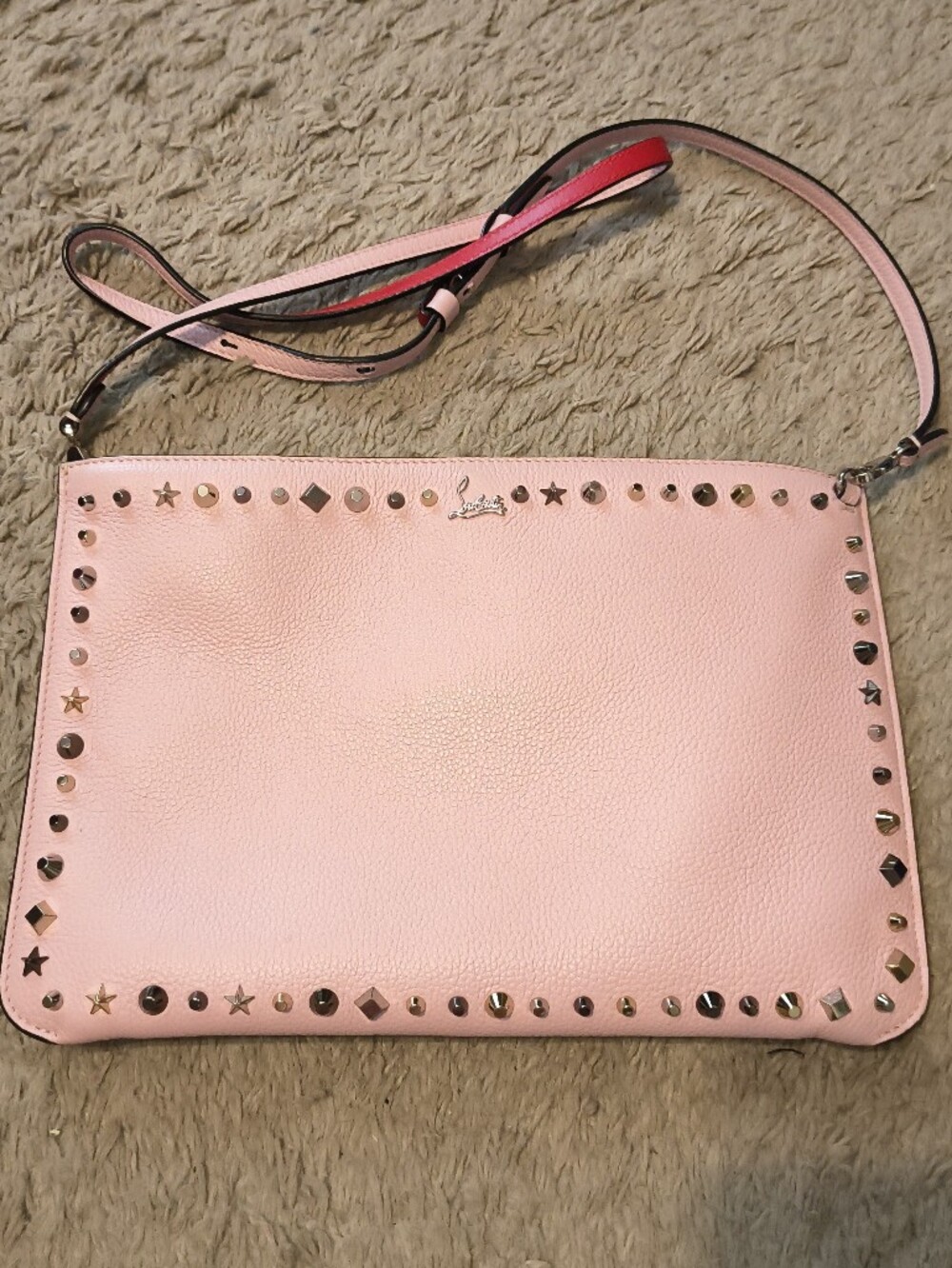 Christian Louboutin Pink Loubiposh Clutch Crossbody